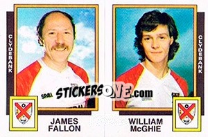 Sticker James Fallon / William McGhie - UK Football 1985-1986 - Panini