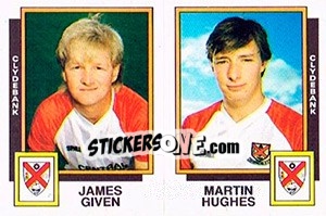 Sticker James Given / Martin Hughes - UK Football 1985-1986 - Panini