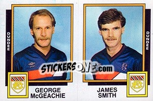 Cromo George McGeachie / James Smith - UK Football 1985-1986 n. 484 - Panini