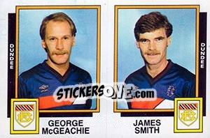 Figurina George McGeachie / James Smith - UK Football 1985-1986 - Panini