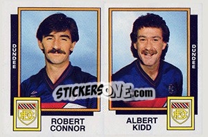 Cromo Robert Connor / Albert Kidd - UK Football 1985-1986 - Panini