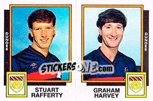 Sticker Stuart Rafferty / Graham Harvey - UK Football 1985-1986 n. 487 - Panini