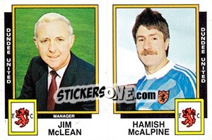 Sticker Jim McLean / Hamish McAlpine - UK Football 1985-1986 n. 491 - Panini
