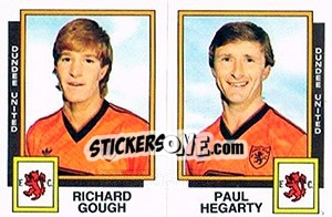 Sticker Richard Gough / Paul Hegarty - UK Football 1985-1986 n. 492 - Panini