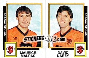 Sticker Maurice Malpas / David Narey - UK Football 1985-1986 - Panini