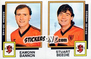 Sticker Eamonn Bannon / Stuart Beedie - UK Football 1985-1986 n. 494 - Panini