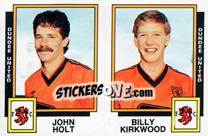 Cromo John Holt / Billy Kirkwood - UK Football 1985-1986 - Panini