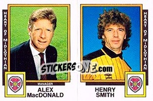 Sticker Alex MacDonald / Henry Smith - UK Football 1985-1986 - Panini