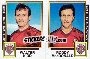 Figurina Walter Kidd / Roddy MacDonald - UK Football 1985-1986 n. 502 - Panini