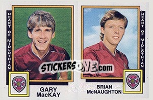 Cromo Gary MacKay / Brian McNaughton - UK Football 1985-1986 - Panini