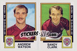 Cromo Andrew Watson / Sandy Clark - UK Football 1985-1986 - Panini