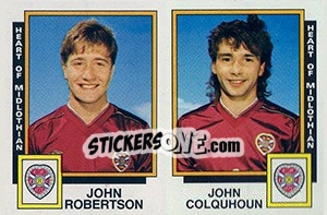 Figurina John Robertson / John Colquhoun - UK Football 1985-1986 - Panini