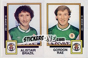 Figurina Alistair Brazil / Gordon Rae - UK Football 1985-1986 - Panini