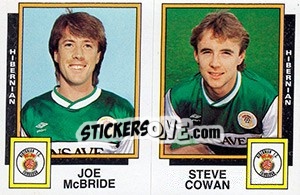Figurina Joe McBride / Steve Cowan - UK Football 1985-1986 - Panini