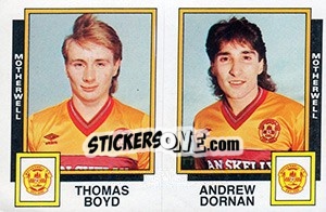 Sticker Thomas Boyd / Andrew Dornan - UK Football 1985-1986 n. 519 - Panini