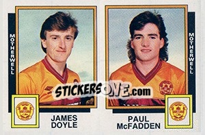 Figurina James Doyle / Paul McFadden - UK Football 1985-1986 n. 522 - Panini