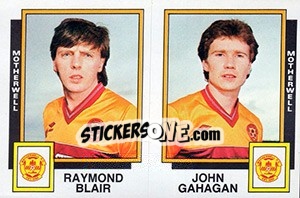 Cromo Raymond Blair / John Gahagan - UK Football 1985-1986 - Panini