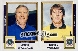 Figurina Jock Wallace / Nicky Walker - UK Football 1985-1986 - Panini