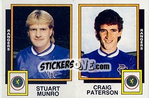 Sticker Stuart Munro / Craig Paterson - UK Football 1985-1986 n. 529 - Panini