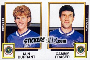 Sticker Iain Durrant / Cammy Fraser - UK Football 1985-1986 - Panini