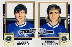 Sticker Bobby Russell / Derek Ferguson - UK Football 1985-1986 n. 531 - Panini
