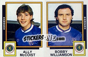 Figurina Ally McCoist / Bobby Williamson - UK Football 1985-1986 - Panini