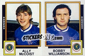 Sticker Ally McCoist / Bobby Williamson - UK Football 1985-1986 n. 533 - Panini