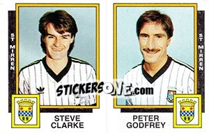 Cromo Steve Clarke / Peter Godfrey - UK Football 1985-1986 - Panini
