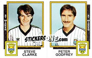 Cromo Steve Clarke / Peter Godfrey - UK Football 1985-1986 n. 537 - Panini