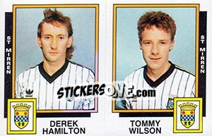Figurina Derek Hamilton / Tommy Wilson - UK Football 1985-1986 n. 538 - Panini