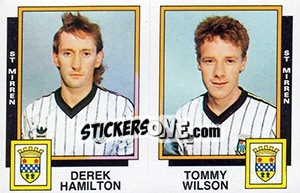 Figurina Derek Hamilton / Tommy Wilson - UK Football 1985-1986 - Panini