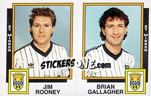 Sticker Jim Rooney / Brian Gallagher - UK Football 1985-1986 - Panini