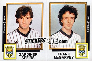 Cromo Gardiner Speirs / Frank McGarvey - UK Football 1985-1986 - Panini