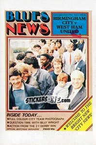 Cromo Birmingham City - UK Football 1985-1986 - Panini