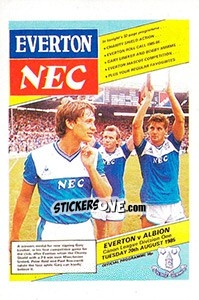 Sticker Everton - UK Football 1985-1986 - Panini