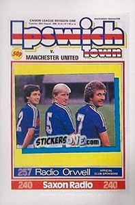 Cromo Ipswich Town - UK Football 1985-1986 - Panini