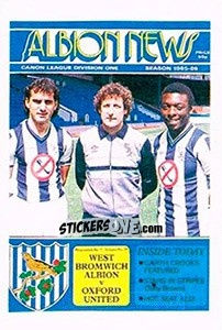 Cromo West Bromwich Albion - UK Football 1985-1986 - Panini