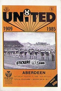 Cromo Dundee United - UK Football 1985-1986 - Panini