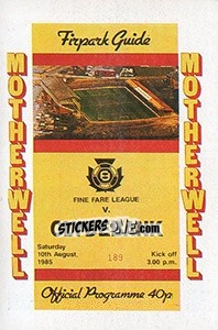 Cromo Motherwell - UK Football 1985-1986 n. 572 - Panini