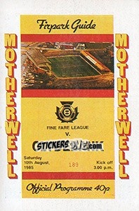 Figurina Motherwell - UK Football 1985-1986 - Panini