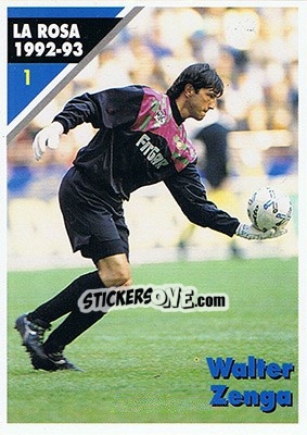 Sticker Walter Zenga - Inter Milan 1992-1993 - Masters Cards