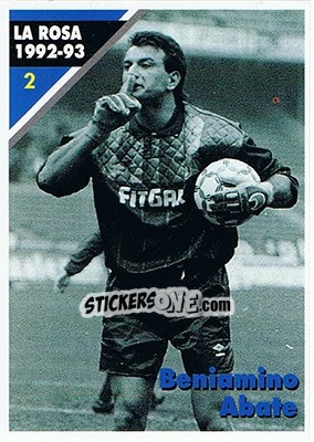 Sticker Beniamino Abate - Inter Milan 1992-1993 n. 2 - Masters Cards