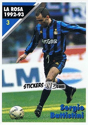 Cromo Sergio Battistini - Inter Milan 1992-1993 n. 3 - Masters Cards