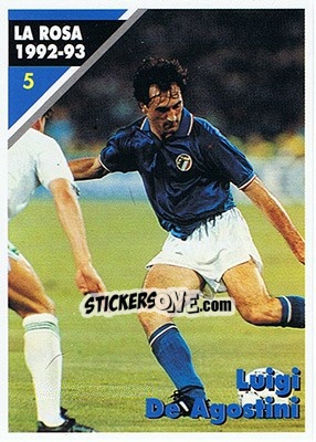 Sticker Luigi De Agostini - Inter Milan 1992-1993 - Masters Cards