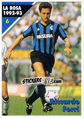 Sticker Riccardo Ferri - Inter Milan 1992-1993 n. 6 - Masters Cards
