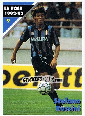 Sticker Stefano Rossini - Inter Milan 1992-1993 n. 9 - Masters Cards