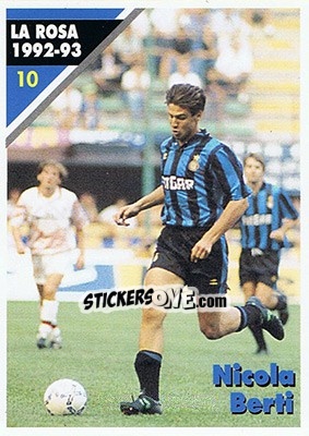 Sticker Nicola Berti - Inter Milan 1992-1993 - Masters Cards