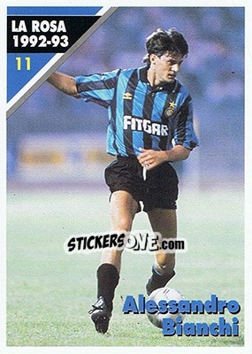Sticker Alessandro Bianchi - Inter Milan 1992-1993 n. 11 - Masters Cards