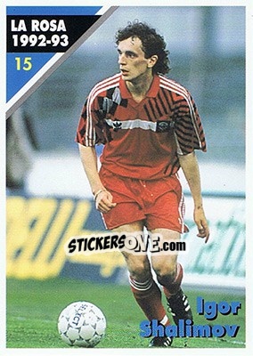 Sticker Igor Shalimov - Inter Milan 1992-1993 n. 15 - Masters Cards