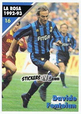 Figurina Davide Fontolan - Inter Milan 1992-1993 - Masters Cards